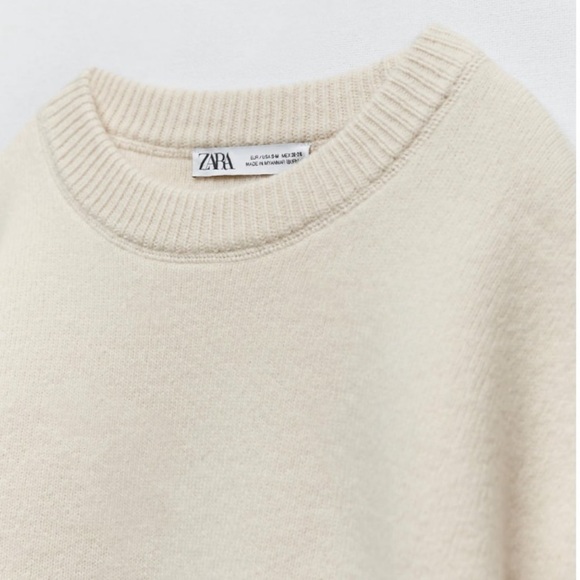 Zara Merino Wool Sweater, S-M, Color: Ecru - Picture 8 of 16